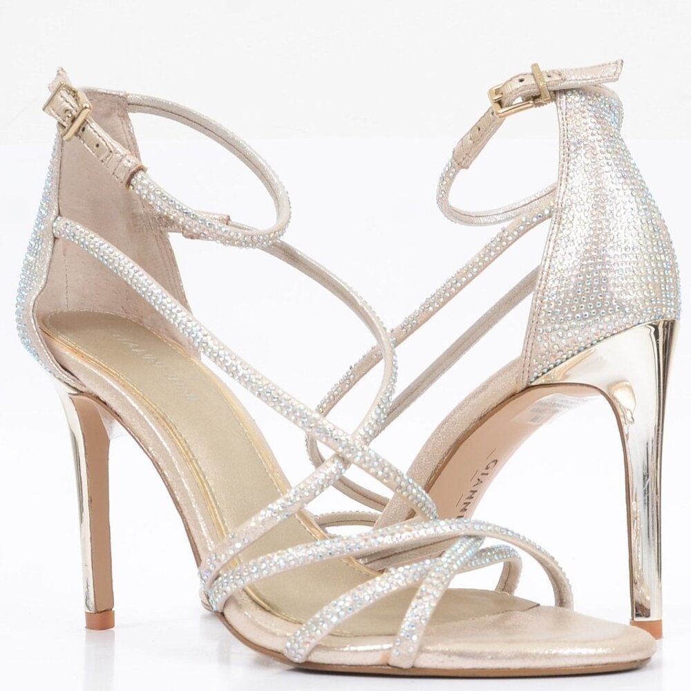 Gianni Bini Anselle Jeweled Strappy Dress Sandals Women's 6.5 Wedding Formal